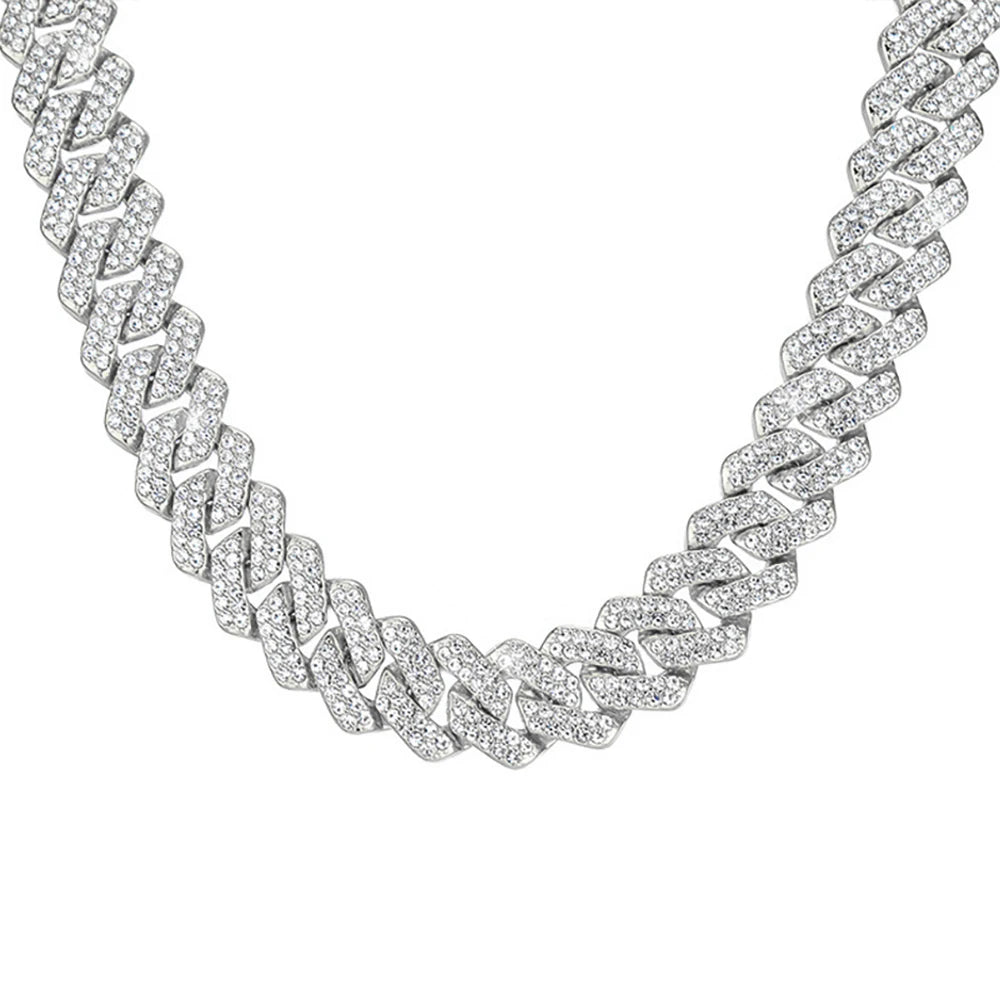 Necklace Cuban Hip Pop 14mm Chain Link Iced Out