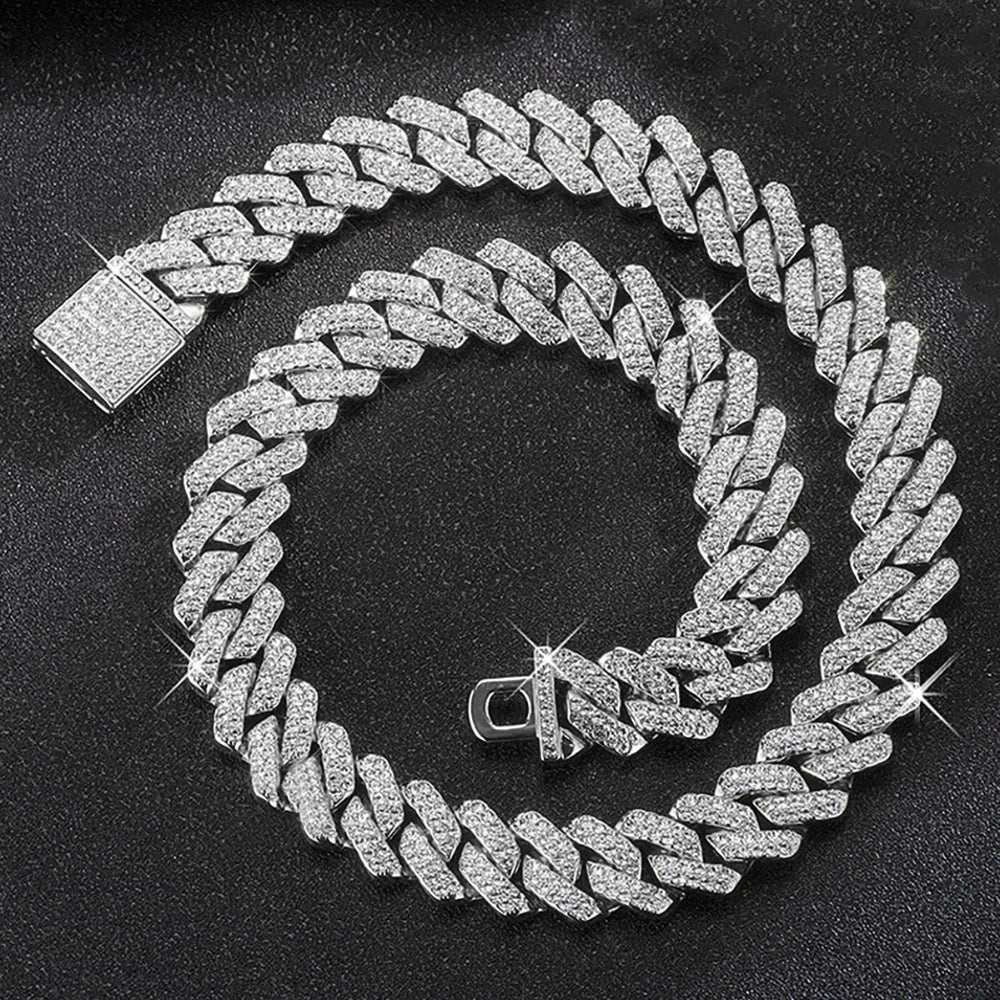 Necklace Cuban Hip Pop 14mm Chain Link Iced Out