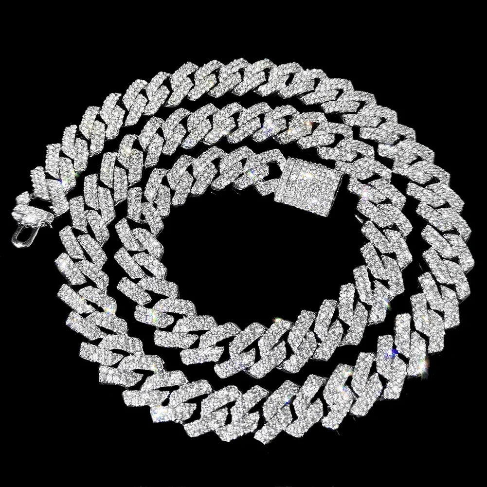 Necklace Cuban Hip Pop 14mm Chain Link Iced Out