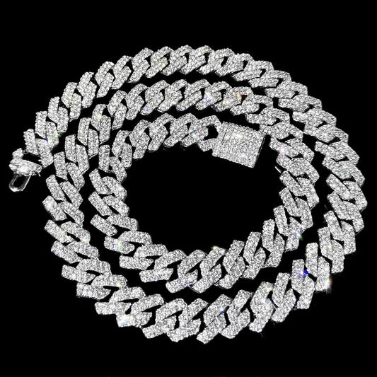 Necklace Cuban Hip Pop 14mm Chain Link Iced Out