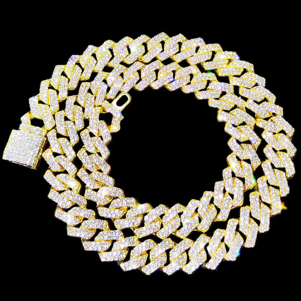 Necklace Cuban Hip Pop 14mm Chain Link Iced Out